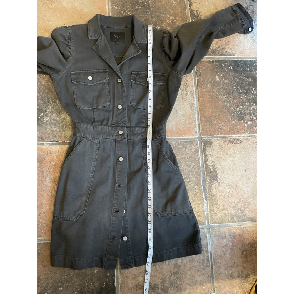 RAILS DENIM MINI SNAP FRONT DRESS SIZE XS CARBON BLACK - Picture 10 of 10